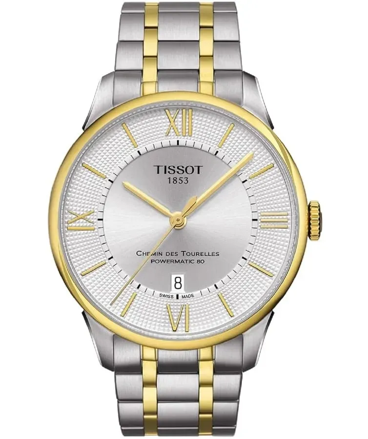 Tissot Chemin des Tourelles · PM80 COSC · Deux Tons · Cadran Gris · 42mm
