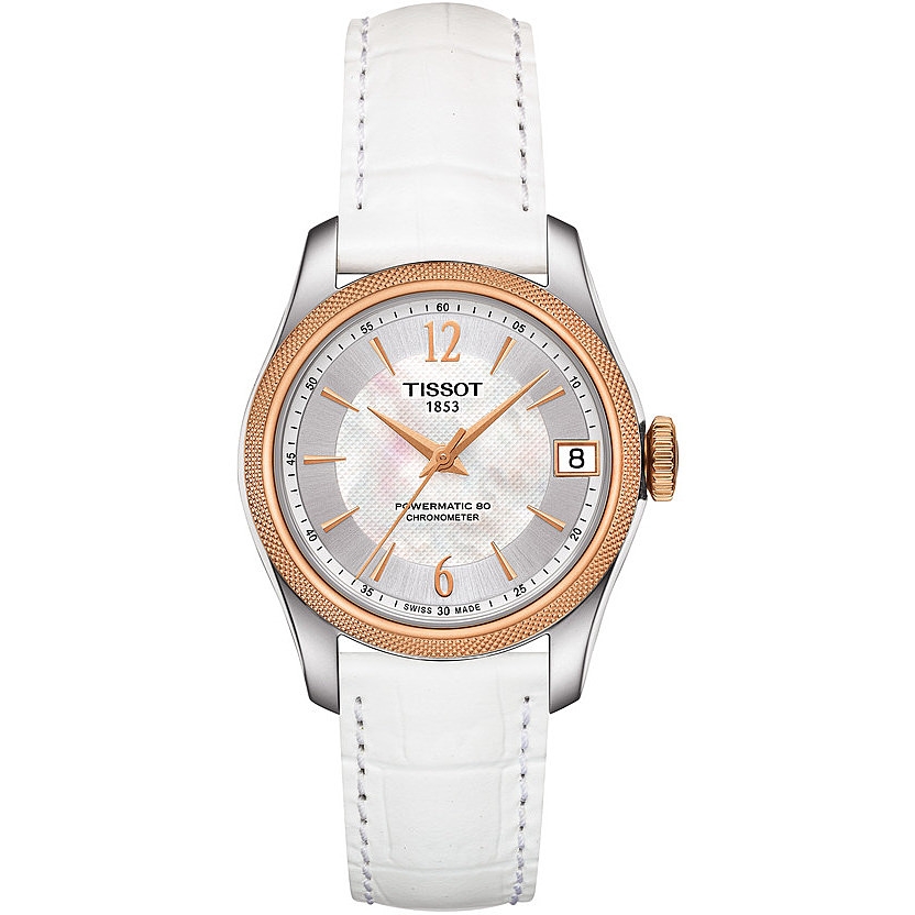 Tissot Ballade COSC · Powermatic 80 · Dame · Cadran Nacre · PVD Doré