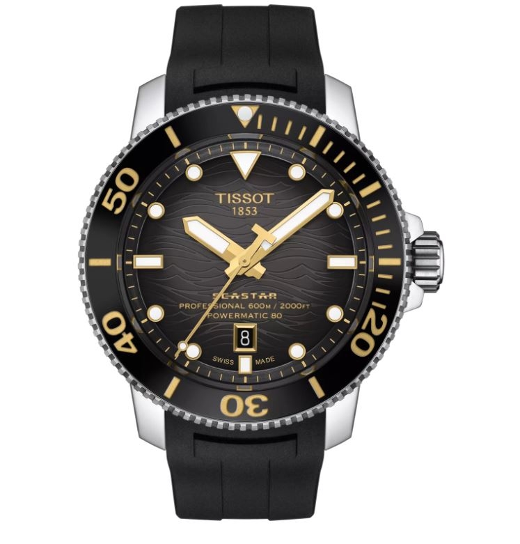 Tissot Seastar 2000 Professional · Powermatic 80 · Cadran Gris · Caoutchouc Noir