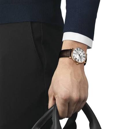 Tissot Carson Premium · PM80 · 30mm · Cadran Argenté · Cuir Brun — vue 3