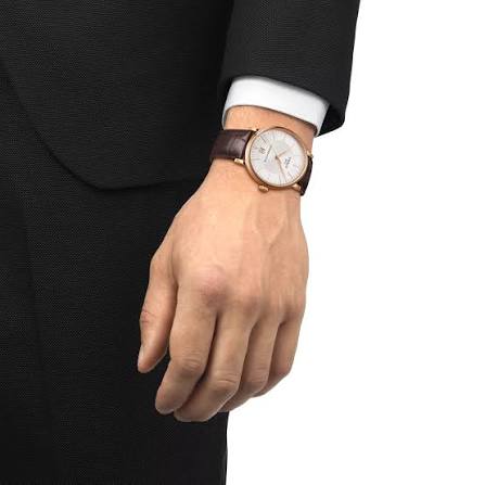 Tissot Carson Premium · PM80 · 40mm · Cadran Argenté · Cuir Marron — vue 3