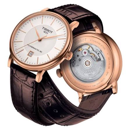 Tissot Carson Premium · PM80 · 40mm · Cadran Argenté · Cuir Marron