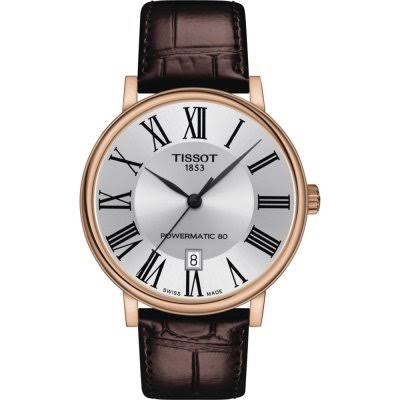 Tissot Carson Premium · PM80 · 40mm · Cadran Argenté · Cuir Vert