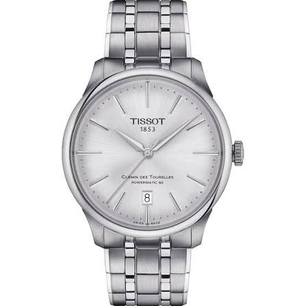 Tissot Chemin des Tourelles · PM80 · 39mm · Cadran Blanc · Cuir