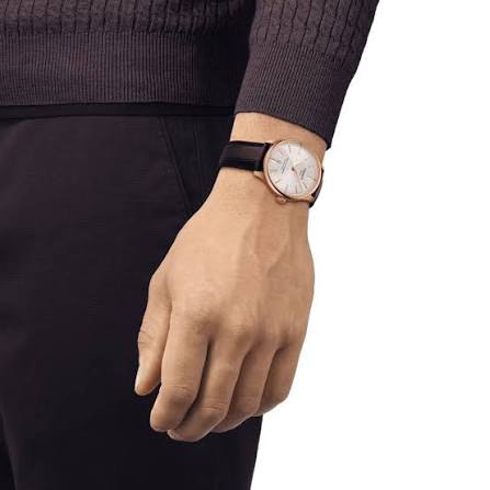 Tissot Chemin des Tourelles · PM80 · 39mm · Cadran Argenté · Cuir Brun — vue 3