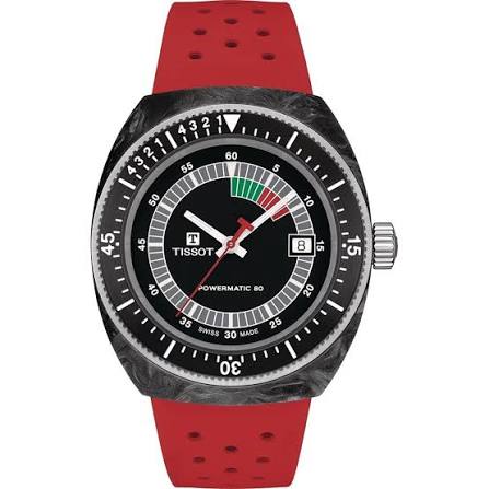 Tissot Sideral S · Powermatic 80 · Carbone Forgé · Cadran Spécial · Caoutchouc