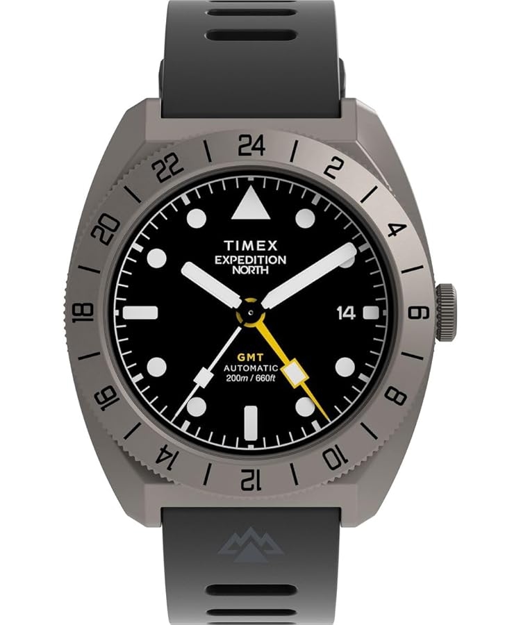 Timex · Chronographe Premium · 43mm · Cadran Noir · Bracelet Acier