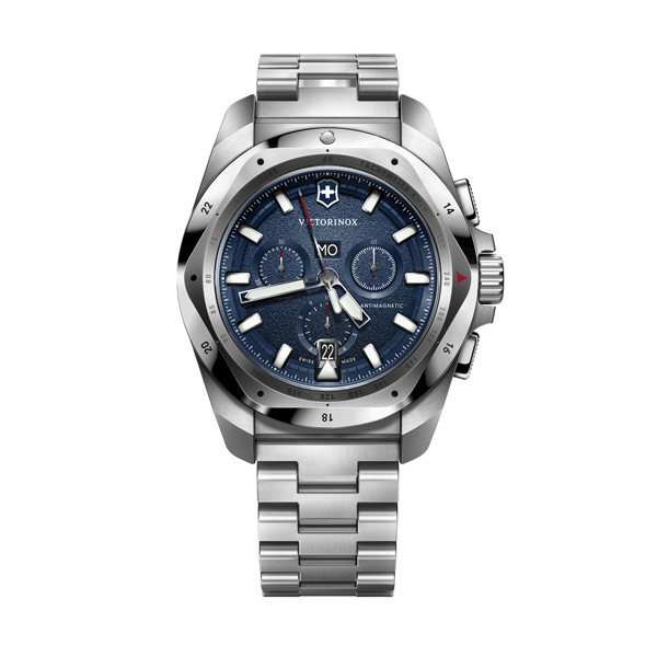 Victorinox I.N.O.X. Chrono · Quartz · 43mm · Cadran Bleu · Bracelet Acier — vue 2