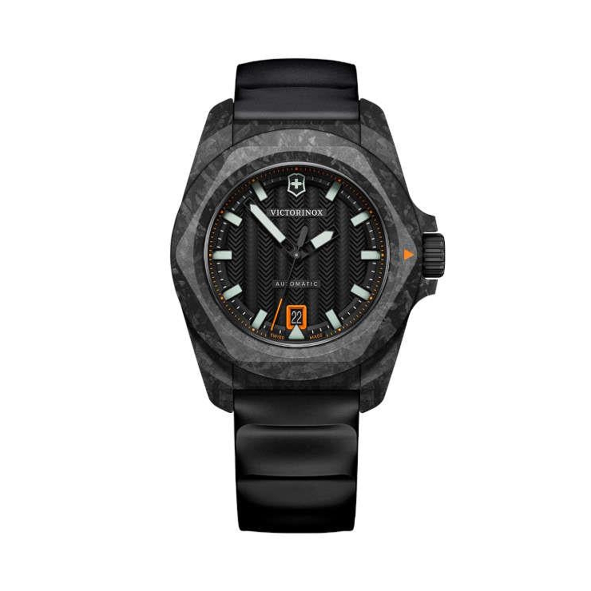 Victorinox I.N.O.X. Automatique · 41mm · Cadran Noir · Caoutchouc · Pack Multi-Bracelets