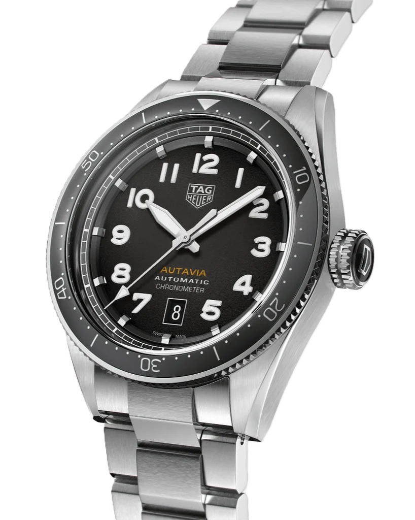 TAG Heuer Autavia · Calibre 5 Chronomètre · 42mm · Cadran Bleu · Maille Milanese — vue 3
