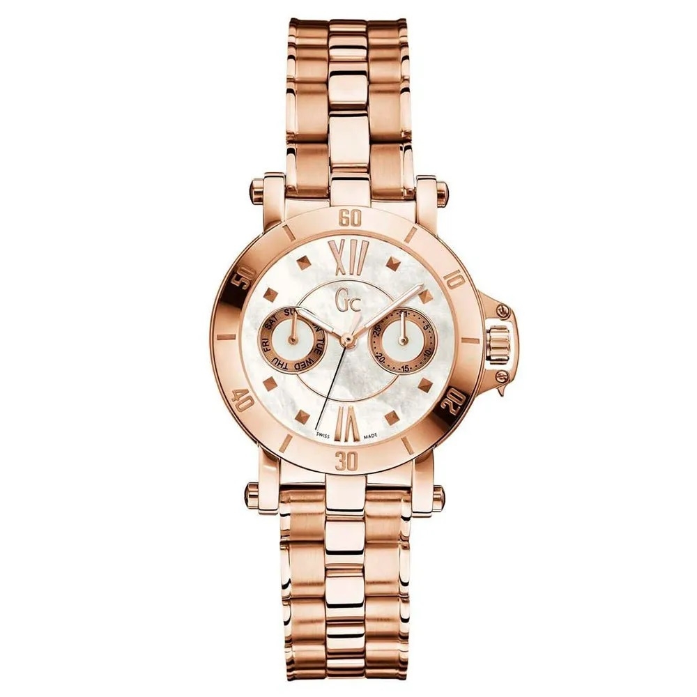 GC Guess Collection · Lady · Or Rose · Quartz · Cadran Nacre · Bracelet Acier