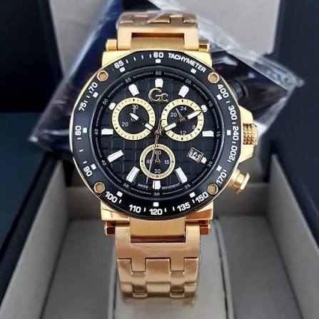 GC Guess Collection · Chronographe Sport · Homme · Cadran Noir · Caoutchouc