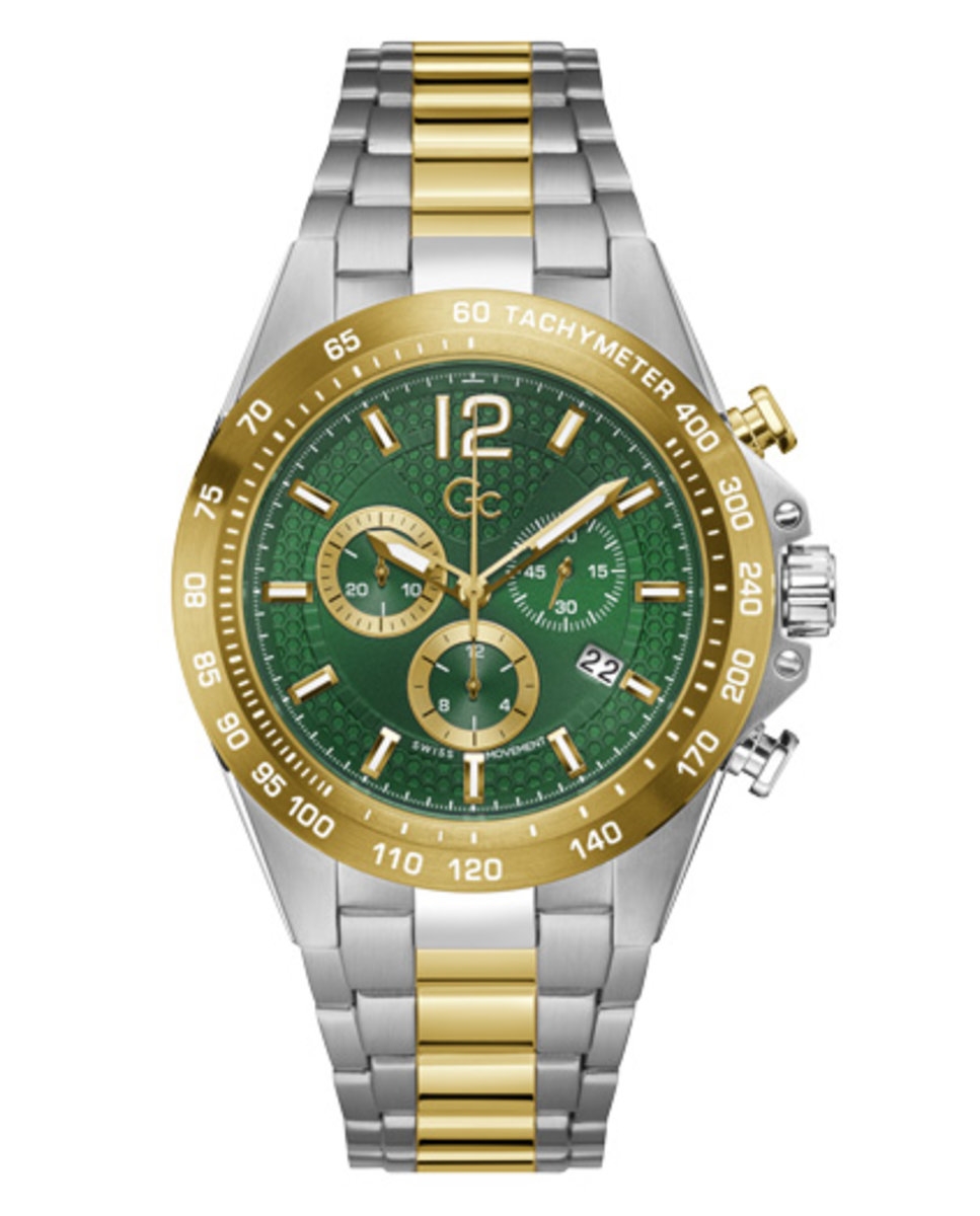 GC Guess Collection · Sport Chic · Bicolore · Cadran Blanc · Bracelet Acier