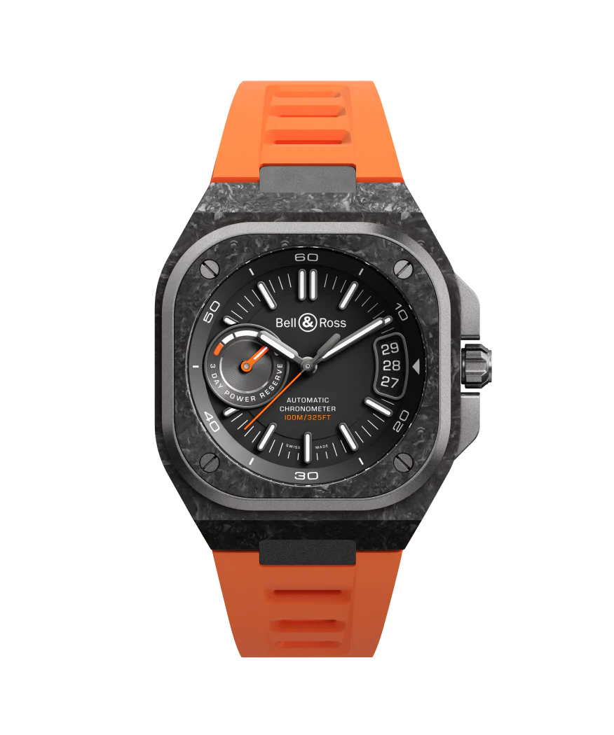 Bell & Ross BR-X5 · Carbon Orange · COSC Chronomètre · Édition Limitée 500p · Titane/Carbone