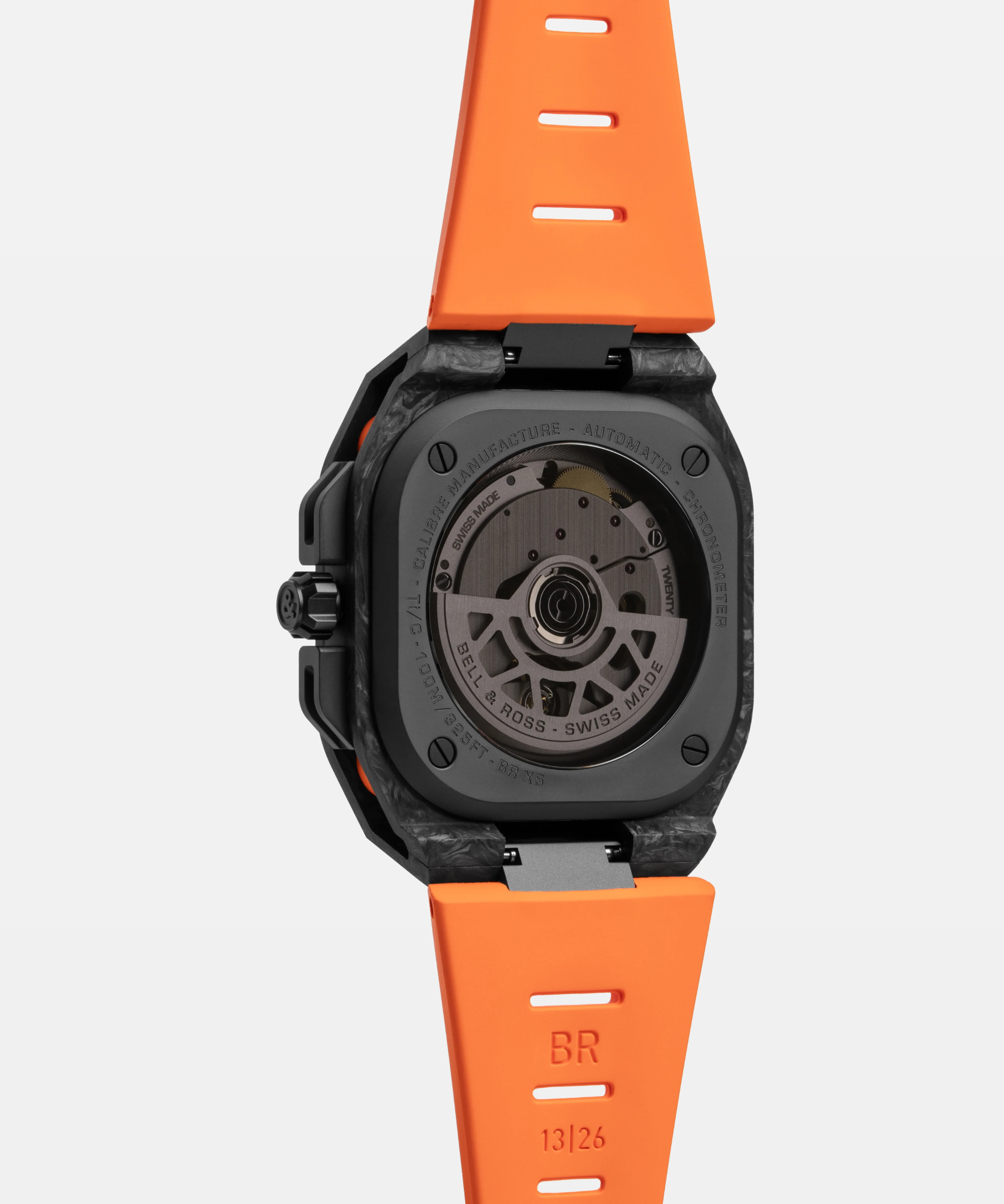 Bell & Ross BR-X5 · Carbon Orange · COSC Chronomètre · Édition Limitée 500p · Titane/Carbone — vue 2