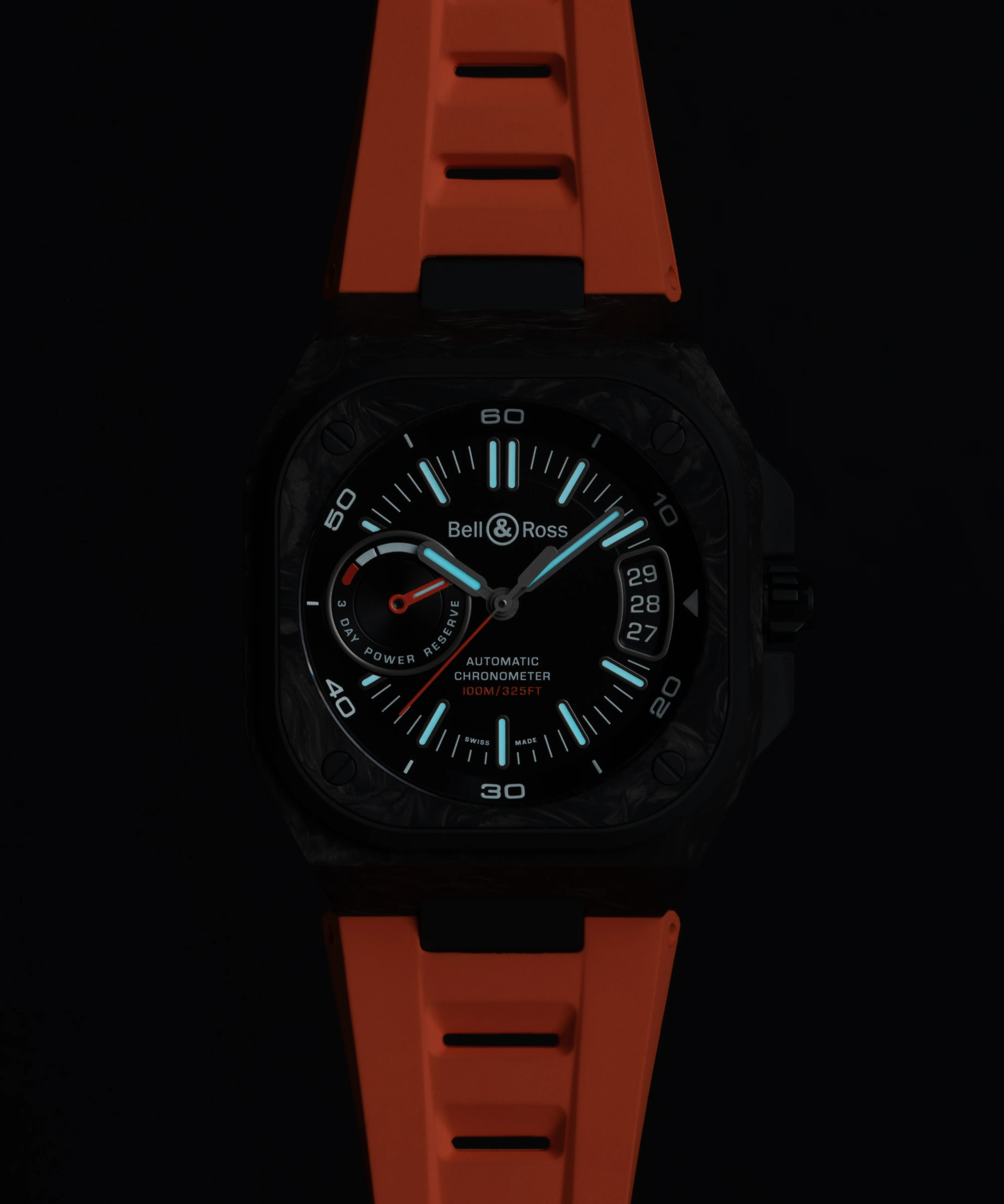 Bell & Ross BR-X5 · Carbon Orange · COSC Chronomètre · Édition Limitée 500p · Titane/Carbone — vue 4