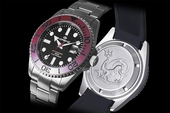LORENZ · Full Titanium · Sport Diver Automatique · Cadran Noir · Bracelet Titane — vue 2