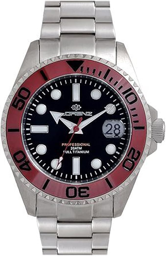 LORENZ · Full Titanium · Sport Diver Automatique · Cadran Noir · Bracelet Titane
